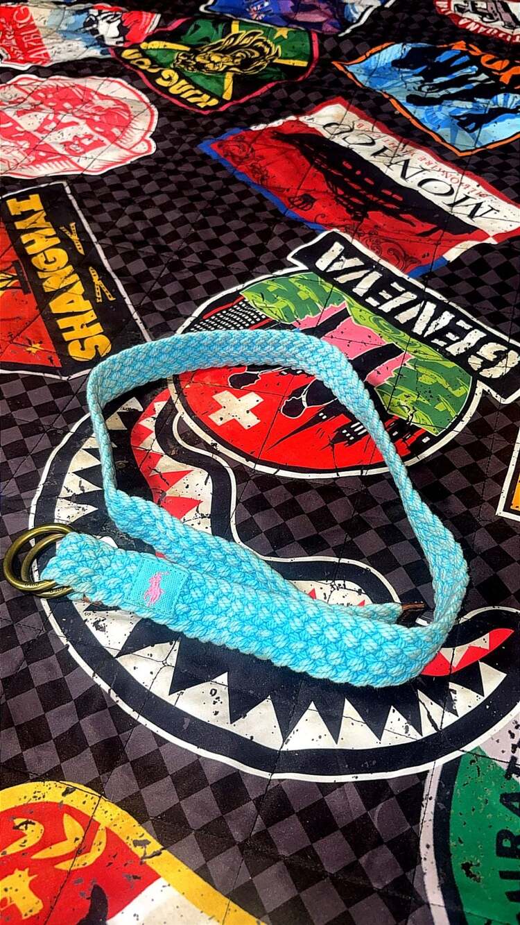 Ralph Lauren Polo Braided Rope Belt with Double D-Ring